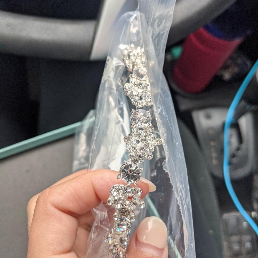 Silver wedding/event headband